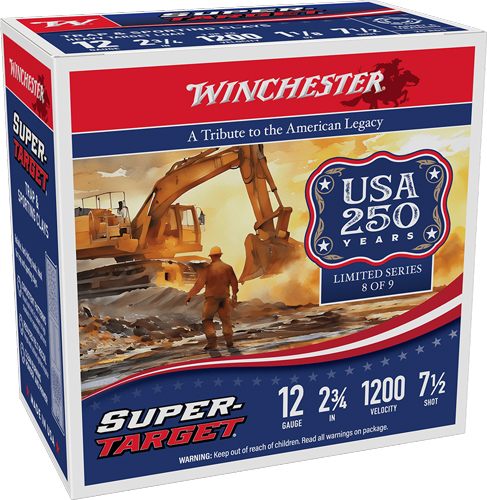 WINCHESTER TARGET 12GA 2.75" 1-1/8OZ #7.5 1200FPS 250R CASE
