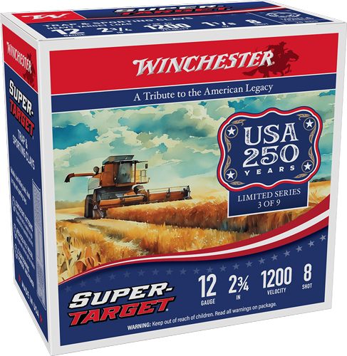 Winchester Ammunition Target 12GA 2.75in 1/8OZ 8 1200FPS 250RD Case