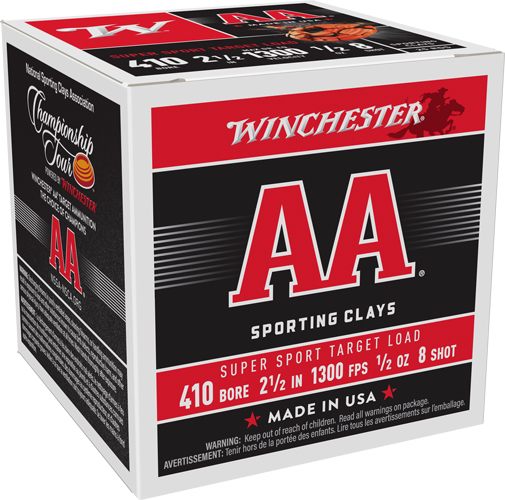 Winchester Ammunition AA 410 2.5in 1/2OZ 8 1300FPS 250RD Case LOT