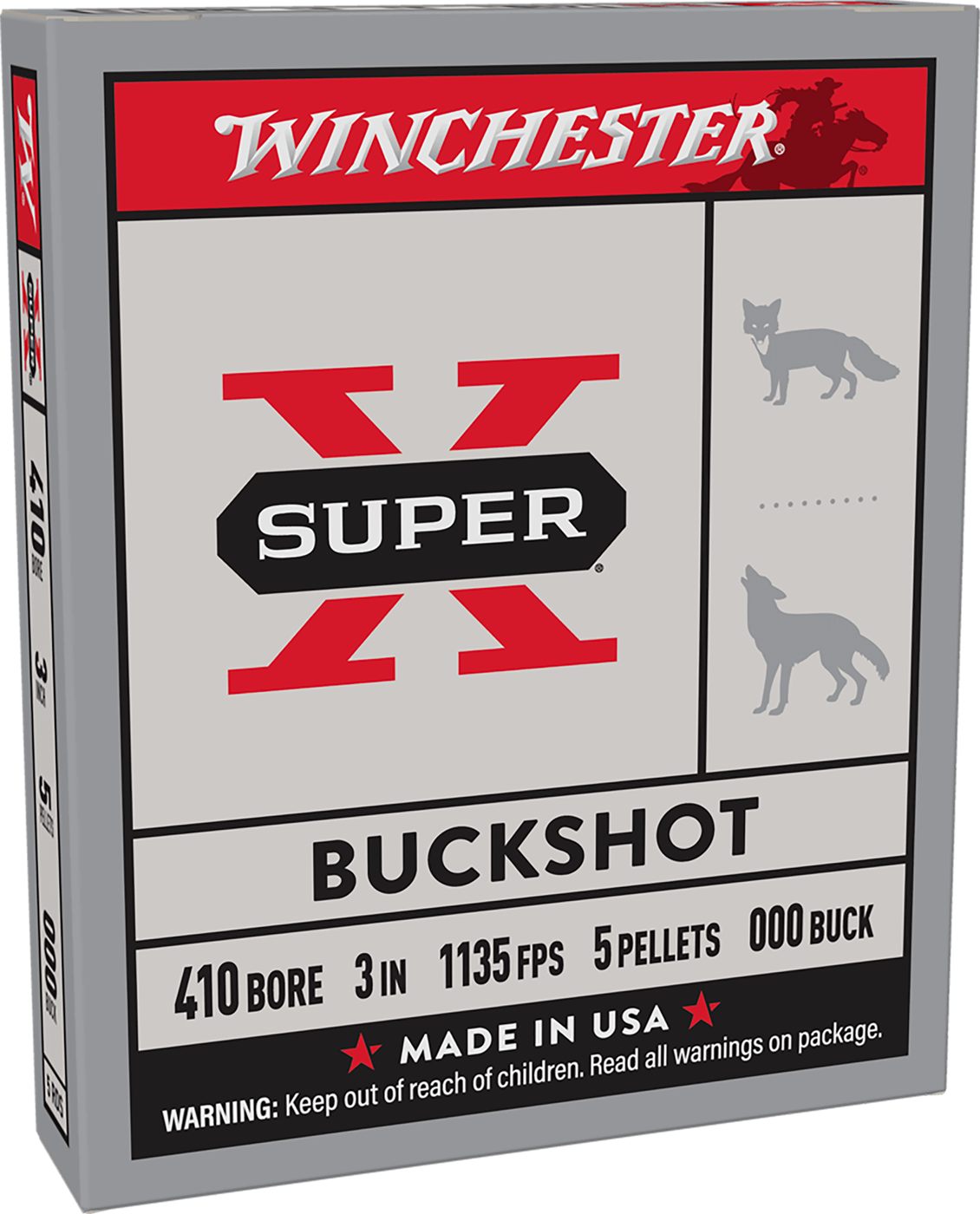 Winchester Ammunition Ammo XB413 Super X 410 Gauge 3in 5 Pellets 000 Buck S
