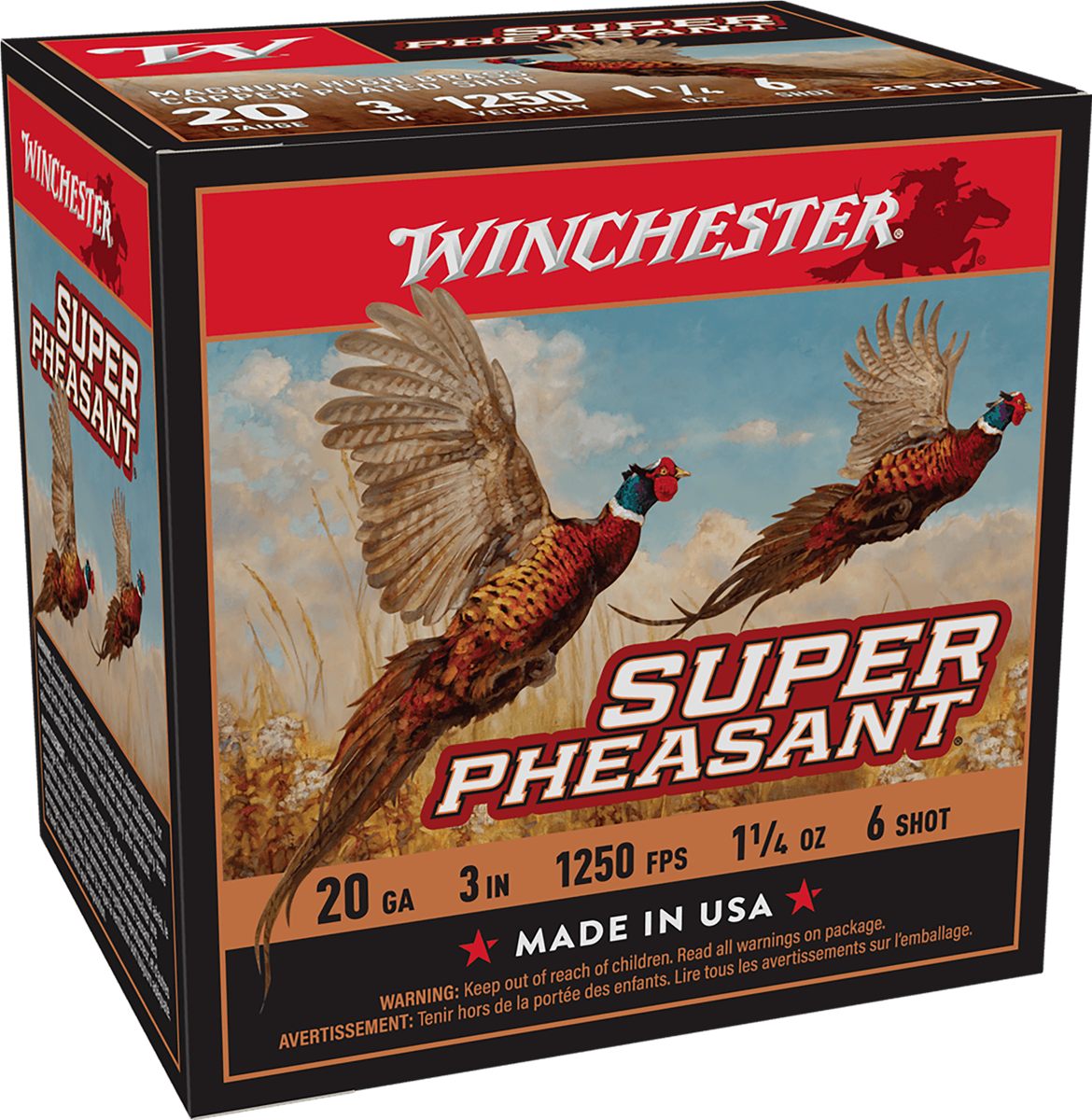 Winchester Ammunition Ammo X203PH6 Super Pheasant Magnum High Brass 20 Gaug