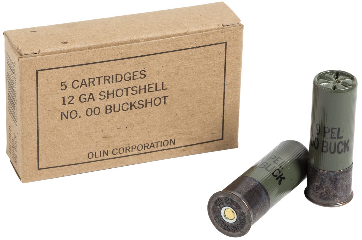 Winchester Ammo Q1544 Military Grade 12 Gauge 2.75in 9 Pellets 00 Buck Shot