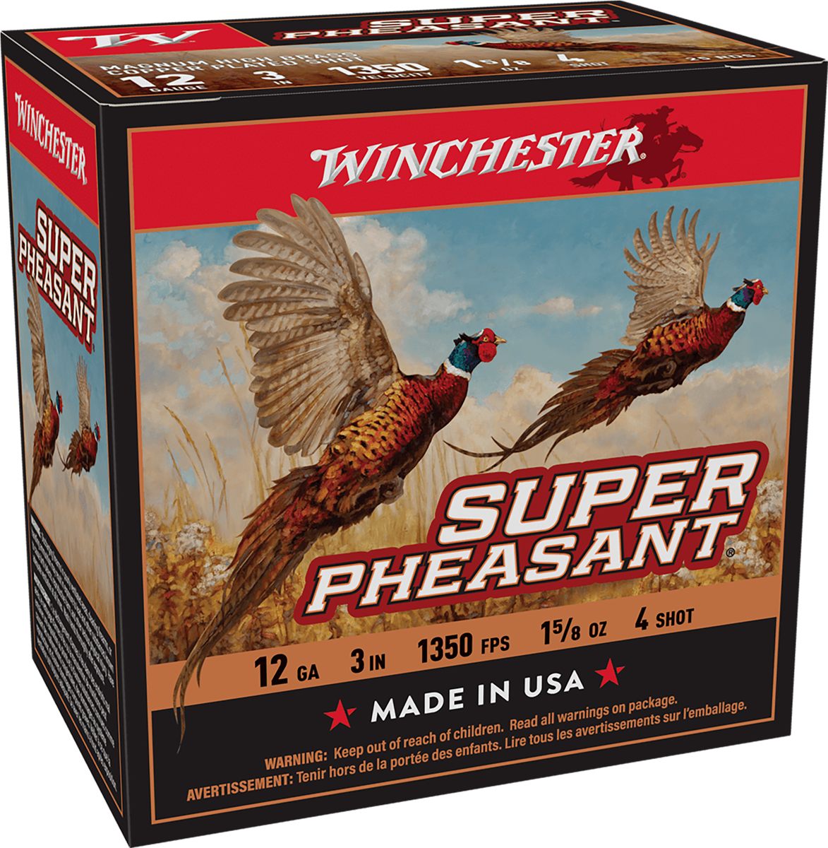 Winchester Ammunition Ammo X123PH4 Super Pheasant Magnum High Brass 12 Gaug