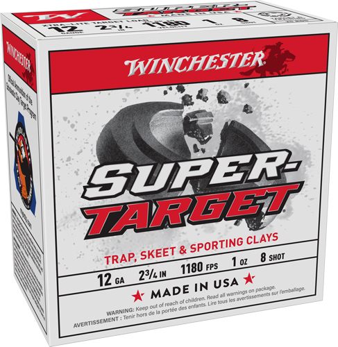Winchester Ammunition Target 12GA 2.75in 1OZ 8 1180FPS 250RD Case LOT