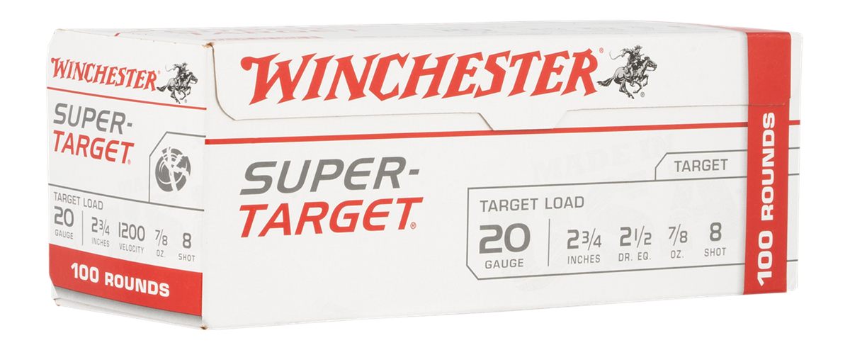 Winchester Ammunition Ammo TRGT208VP Super-Target 20 Gauge 2.75in 7/8oz 8 S