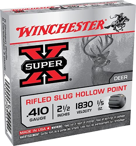 Winchester Ammo X41RS5VP Super X 410 Gauge 2.50in 1/5oz Rifled Slug Shot 15