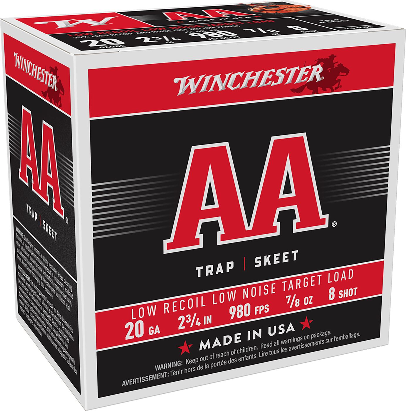 Winchester Ammunition Ammo AA20FL8 Low Recoil 20 Gauge 2.75in 7/8oz 8 Shot