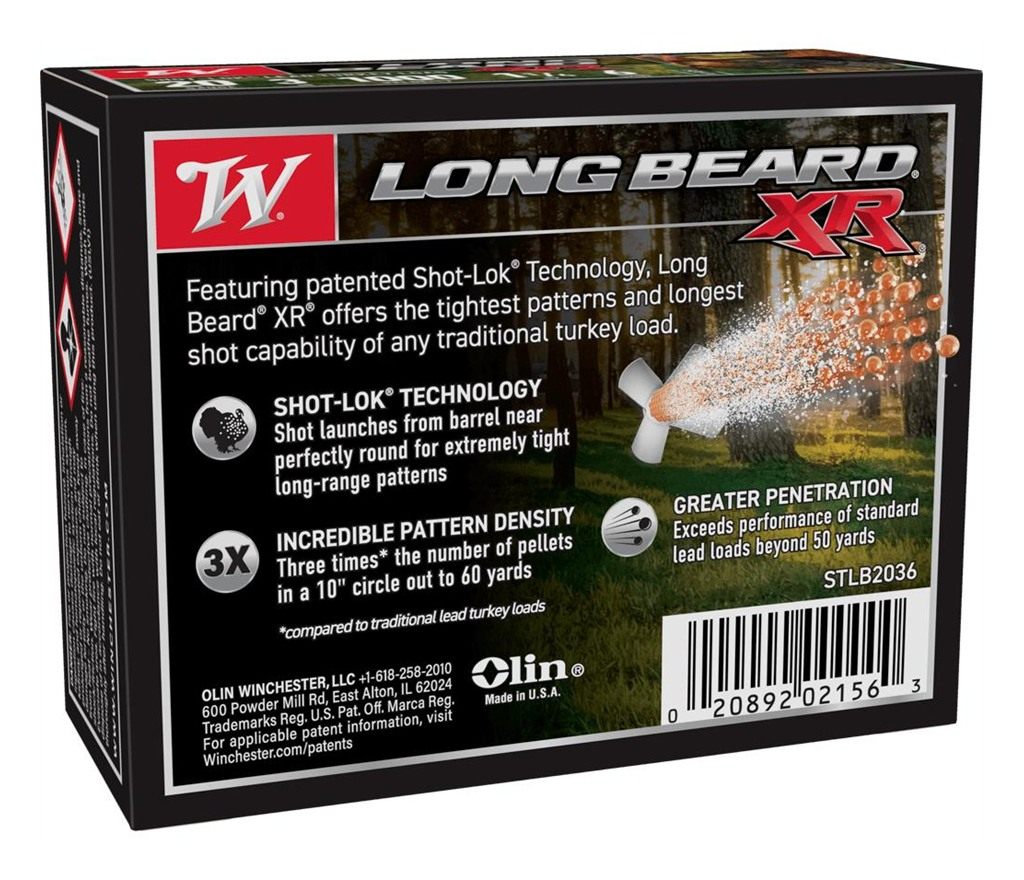 Winchester Ammunition Ammo STLB2036 Long Beard XR Shot-Lok 20 Gauge 3in 1 1