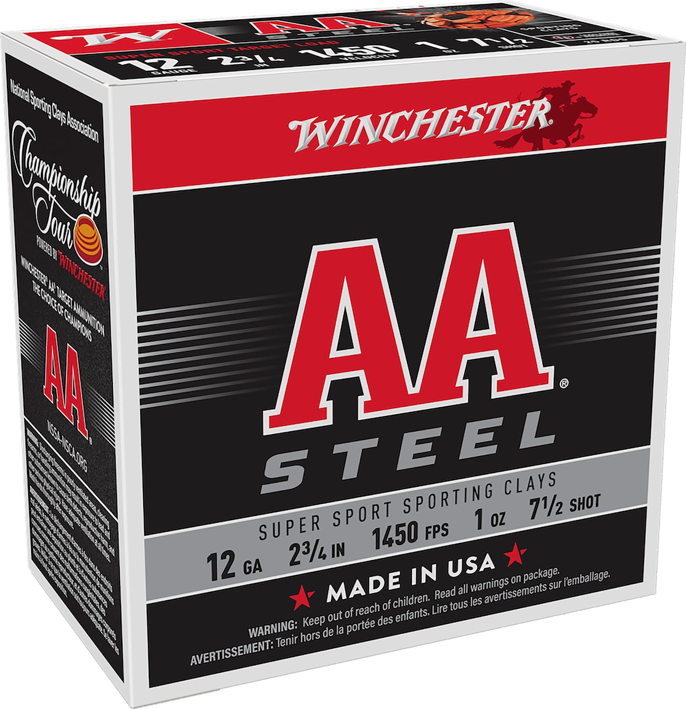 Winchester Ammunition Ammo AASCL12S7 Super Sport Clay 12 Gauge 2.75in 1oz 7