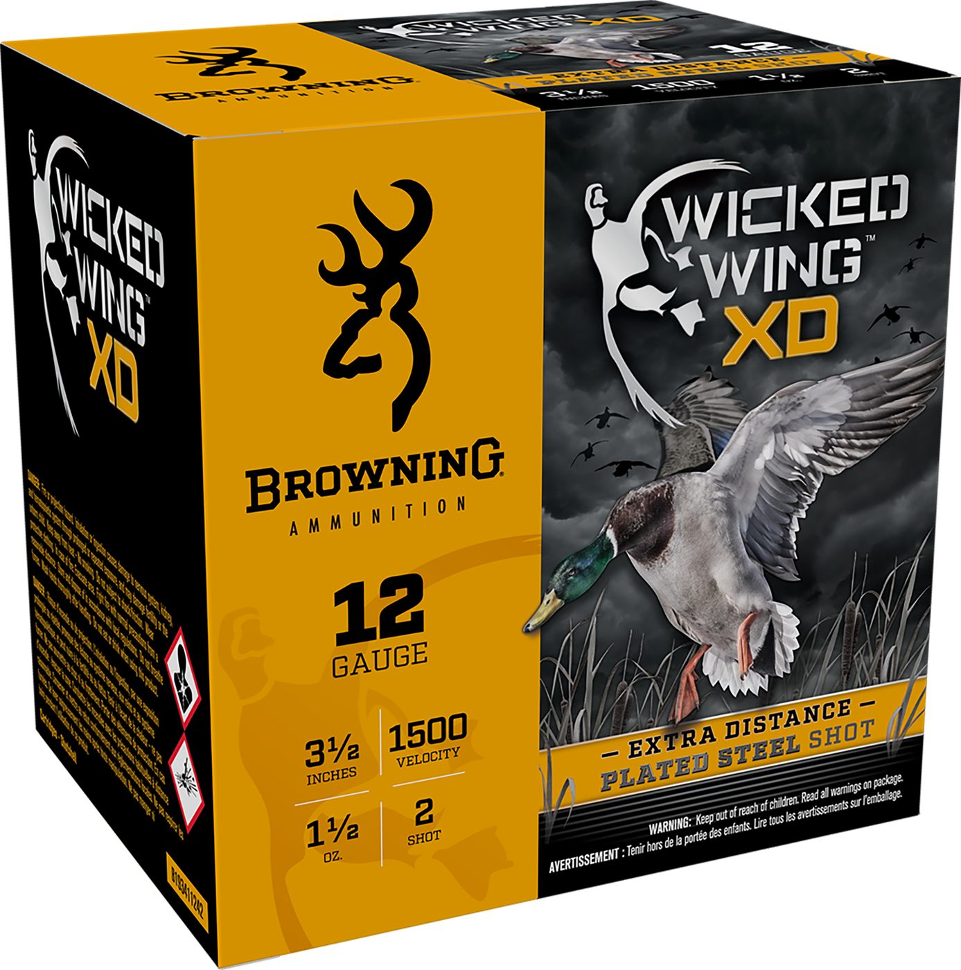 Browning Ammunition Ammo B193411242 Wicked Wing XD 12 Gauge 3.50in 1 1/2oz