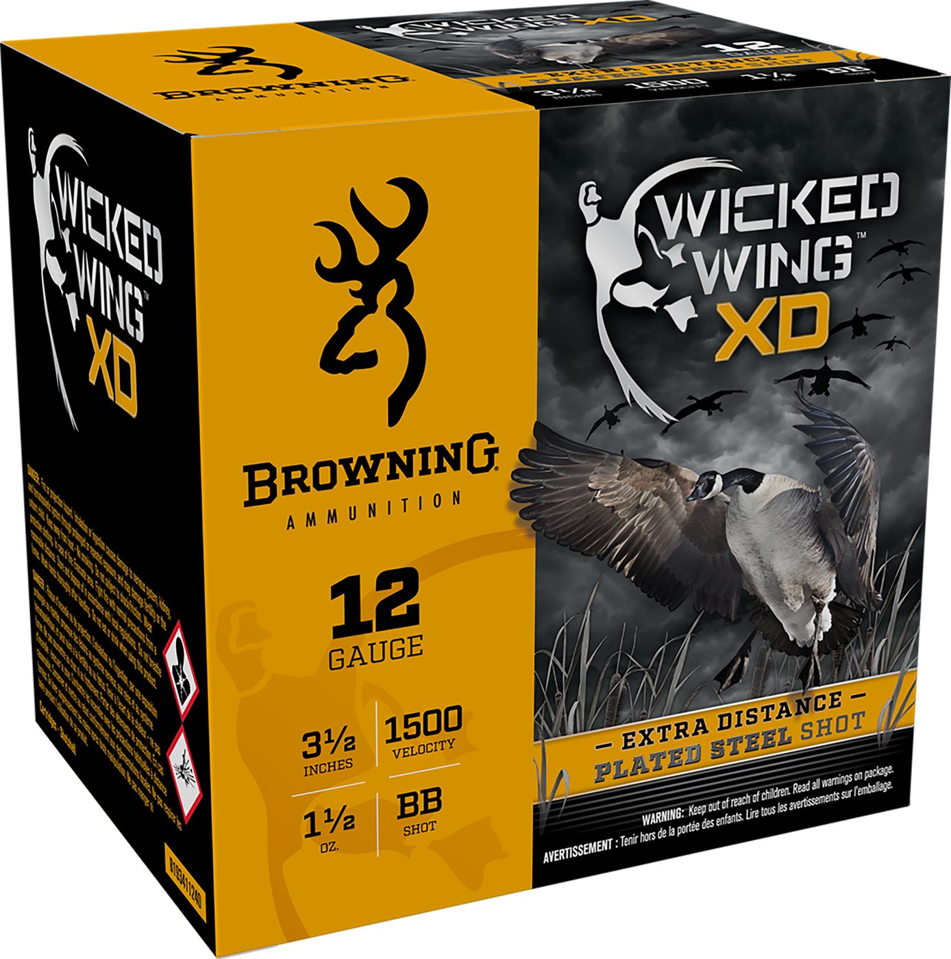 Browning Ammunition Ammo B193411240 Wicked Wing XD 12 Gauge 3.50in 1 1/2oz