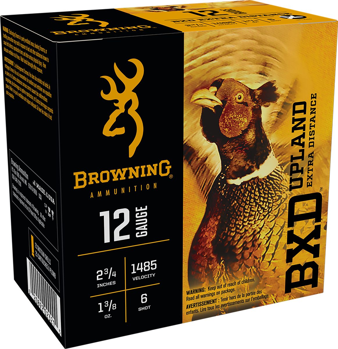 Browning Ammunition Ammo B193511226 BXD Upland 12 Gauge 2.75in 1 3/8oz 6 Sh