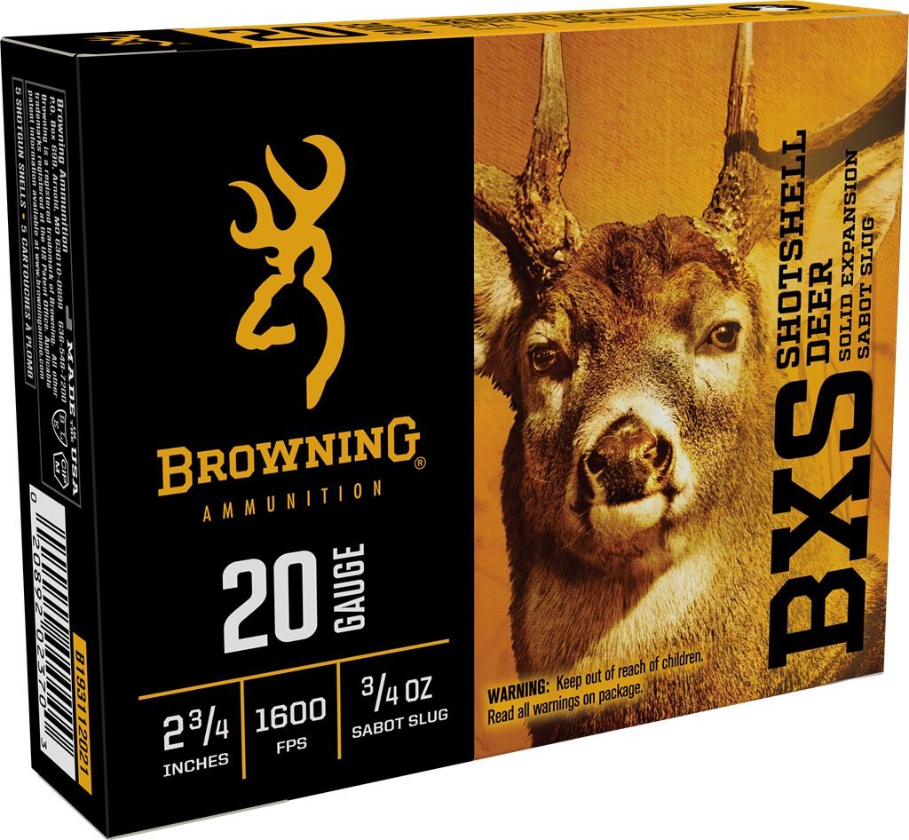 Browning Ammunition Ammo B193112021 BXS 20 Gauge 2.75in 3/4oz Sabot Slug Sh