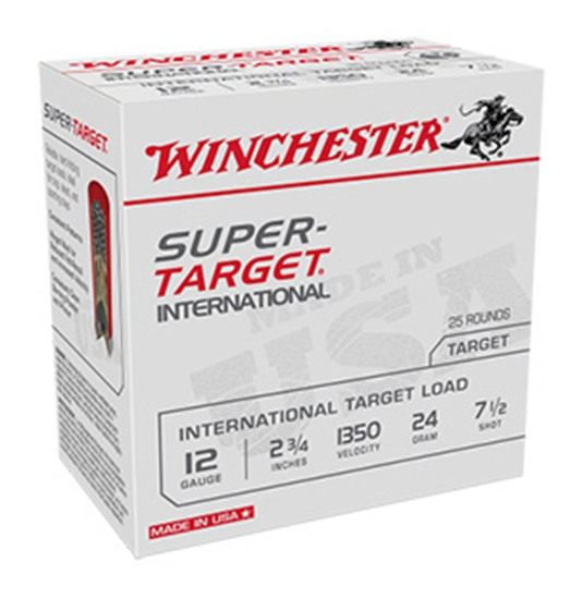Winchester Ammo 12 GA 2-3/4in 7.5 Super-Target 24 Gram 1350 FPS 25 RD/BX 10