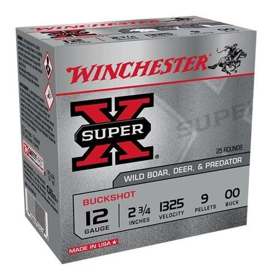 Winchester Ammo XB1200VP25 Super X 12 Gauge 2.75in 00 Buck Shot 25 Per Box/ view 3
