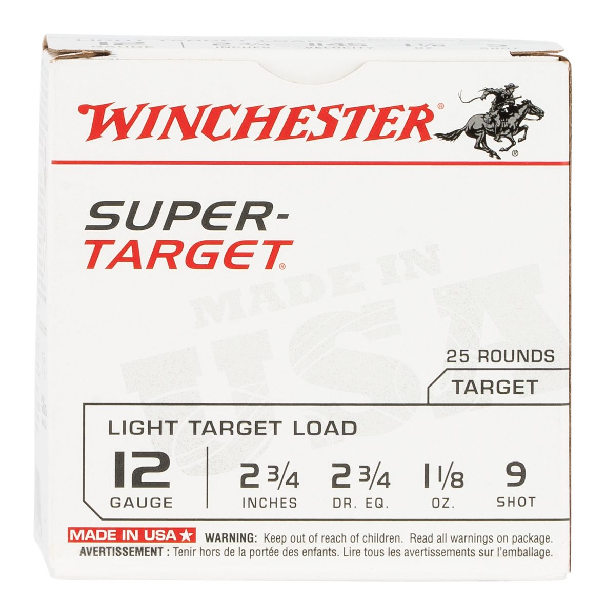 Winchester Ammunition Ammo TRGT129 Super-Target Light 12 Gauge 2.75in 1 1/8