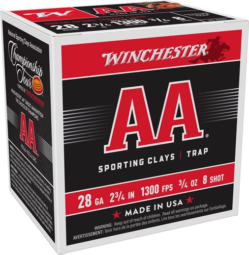 Winchester Ammunition AA 28GA 2.75in 3/4OZ 8 1300FPS 250RD Case LOT