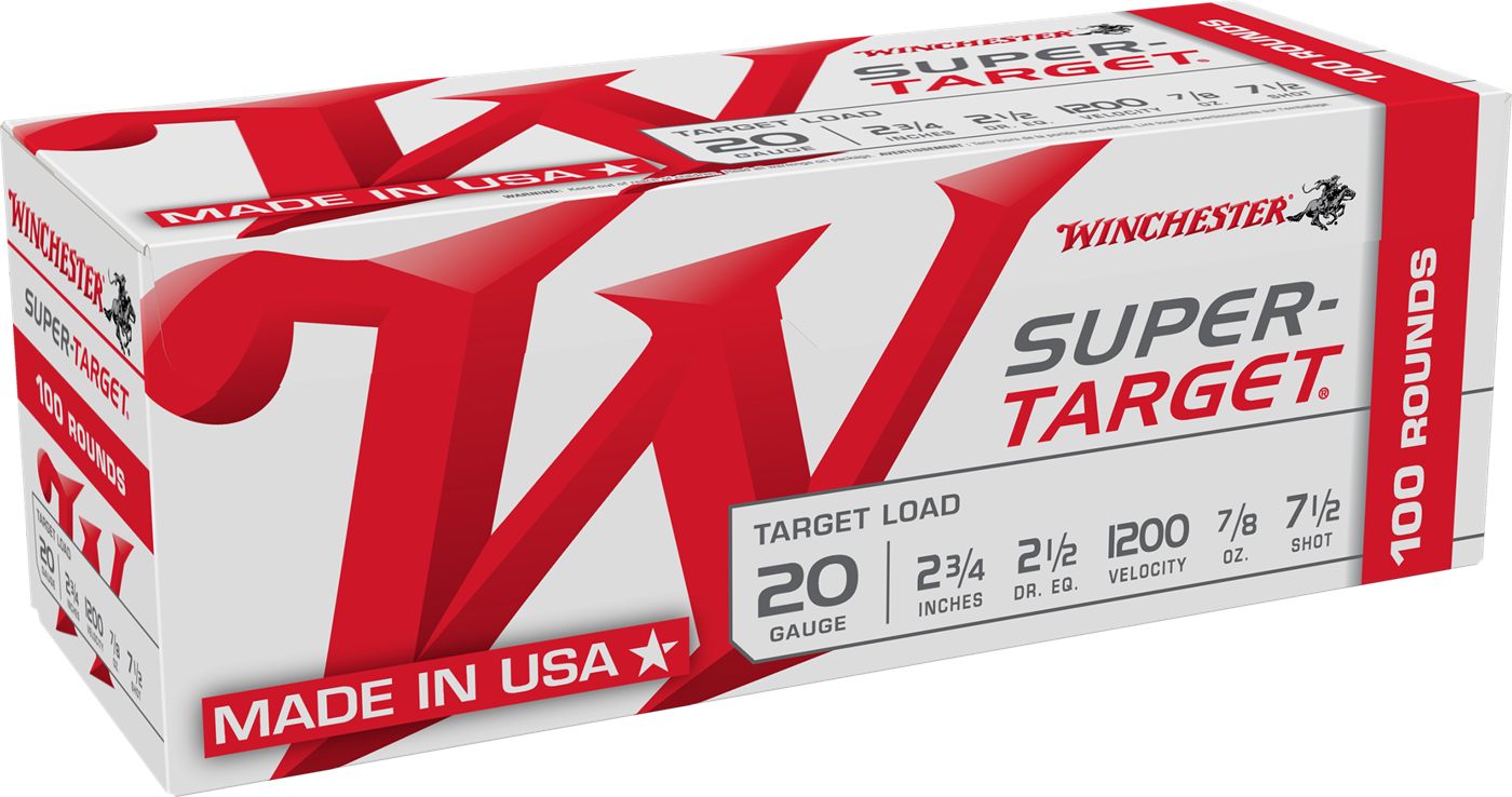 Winchester Ammunition Ammo TRGT207VP Super-Target 20 Gauge 2.75in 7/8oz 7.5