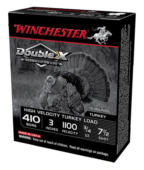 Winchester Ammunition Ammo STH4137 Double X Diamond Grade 410 Gauge 3in 3/4 view 3