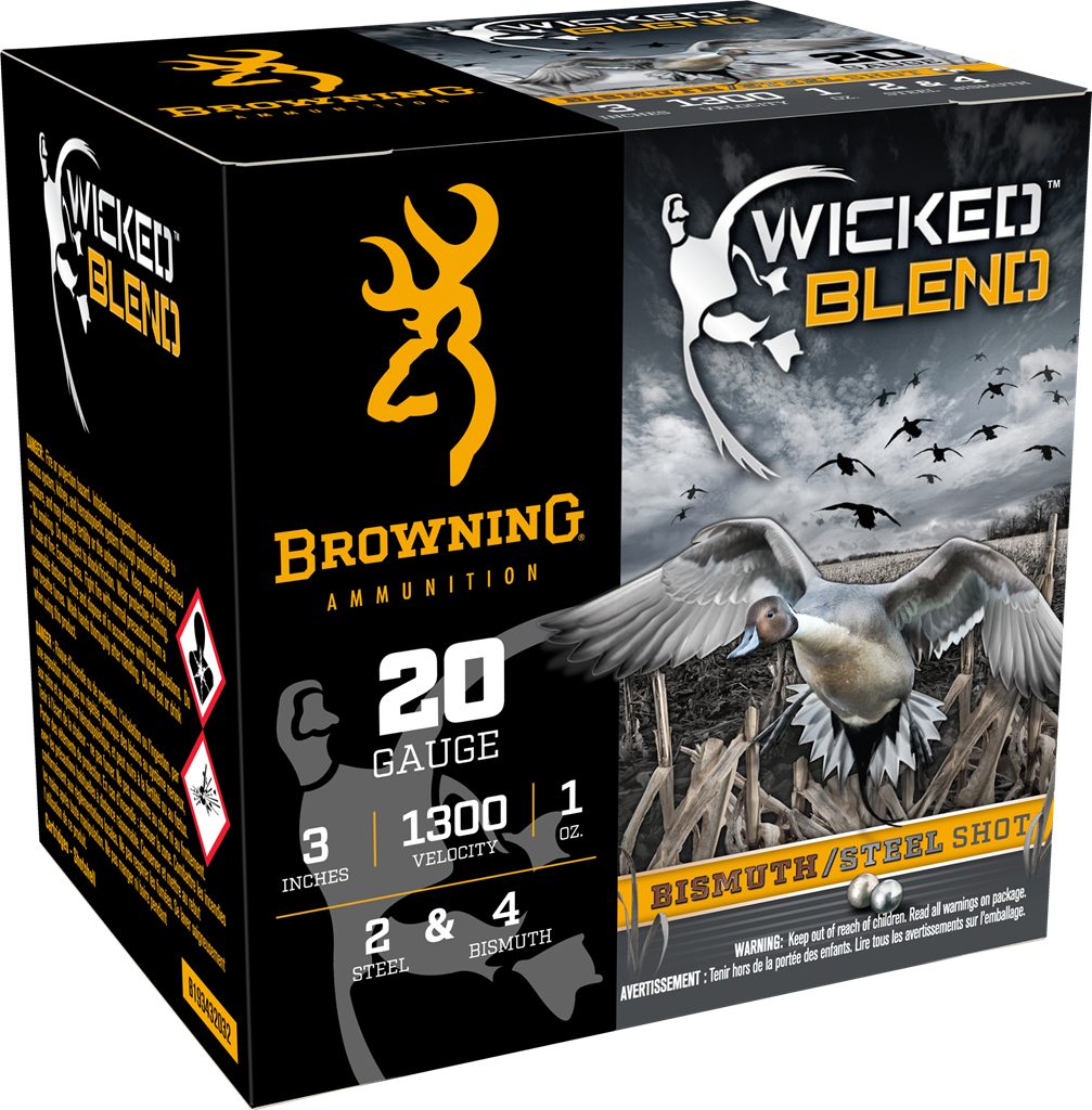 Browning Ammunition Ammo B193432032 Wicked Blend 20 Gauge 3in 1oz 2/4BI Sho