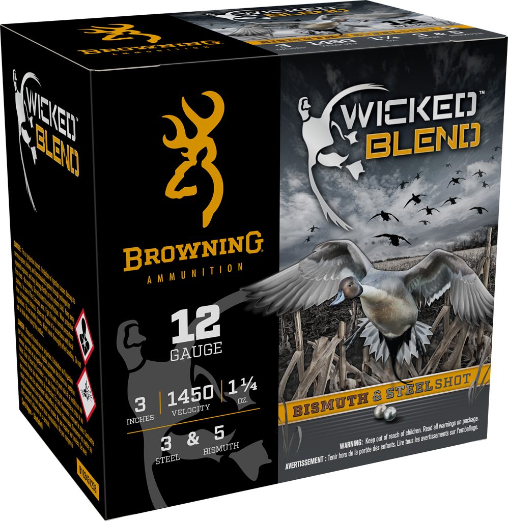 Browning Ammunition Ammo B193431233 Wicked Blend 12 Gauge 3in 1 1/4oz 3/5BI
