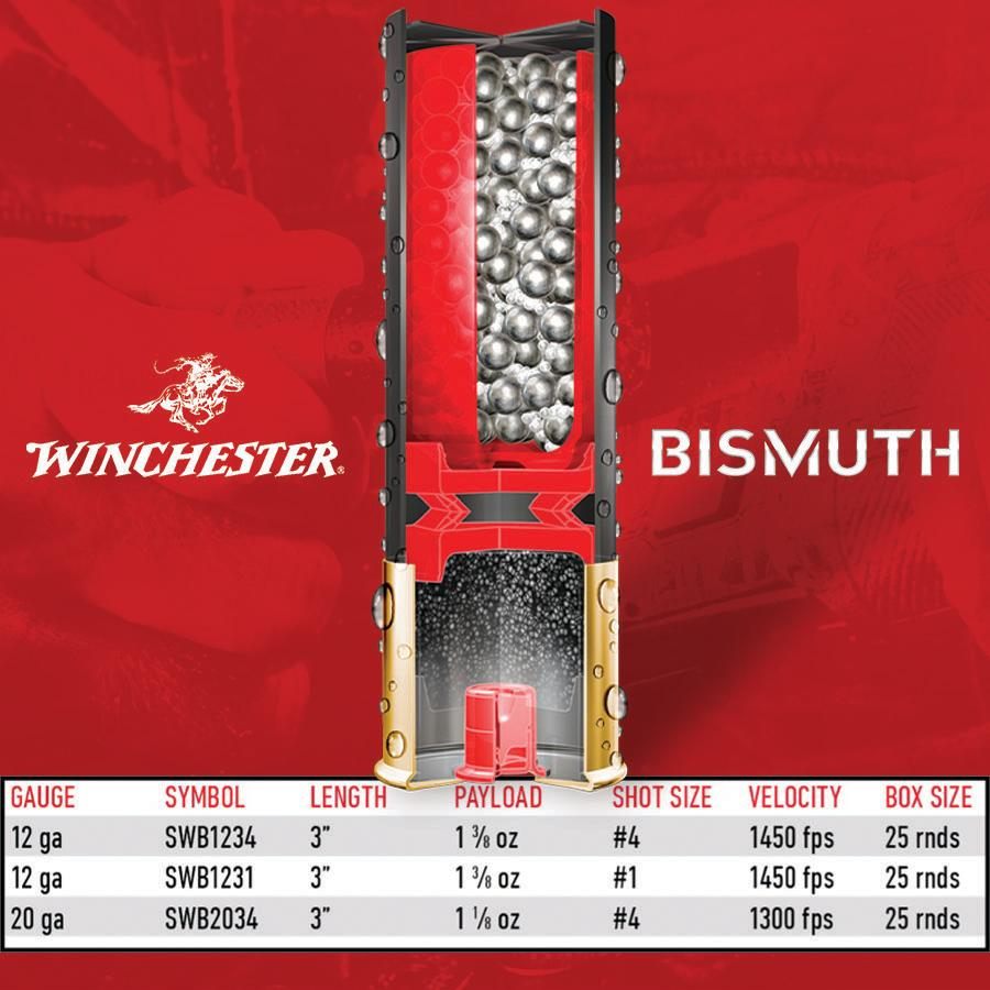 Winchester Ammunition Bismuth Shotgun 12 ga 3 4 1-3/8 oz 1450 fps 25/ct view 5