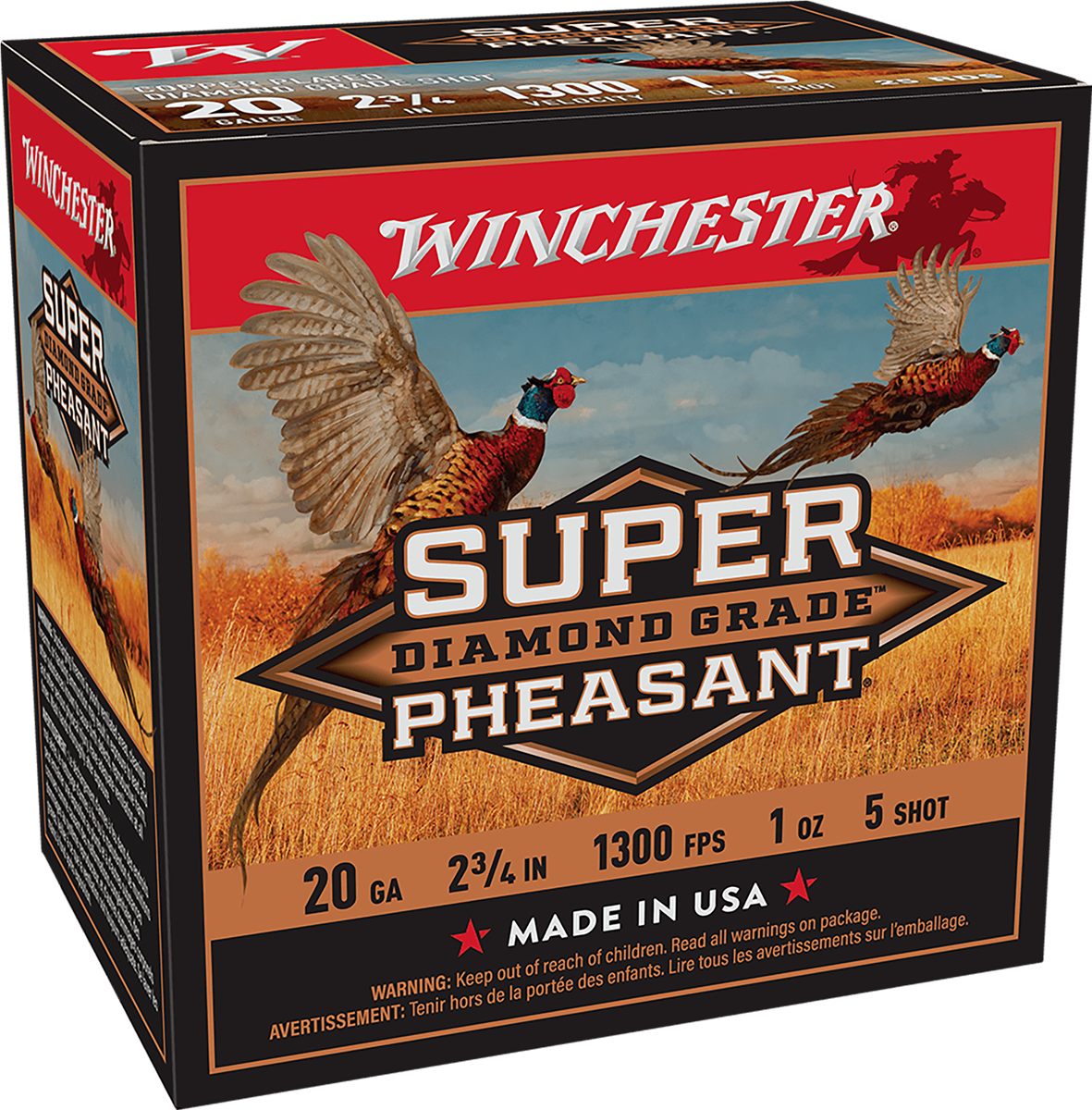 Winchester Ammunition Ammo SPDG205 Super Pheasant Diamond Grade 20 Gauge 2.