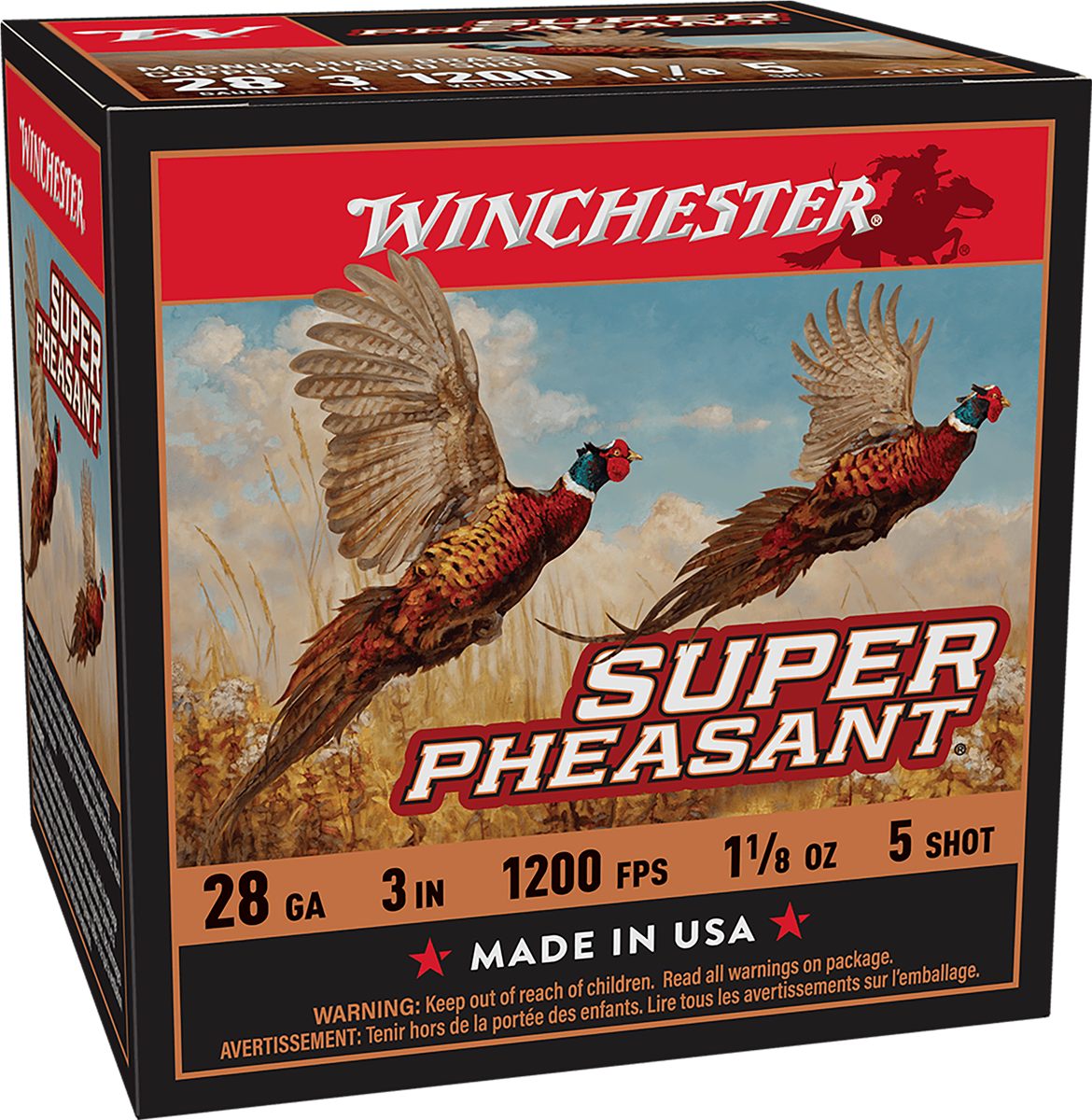Winchester Ammunition Ammo X283PH5 Super Pheasant 28 Gauge 3in 1 1/8oz 5 Sh