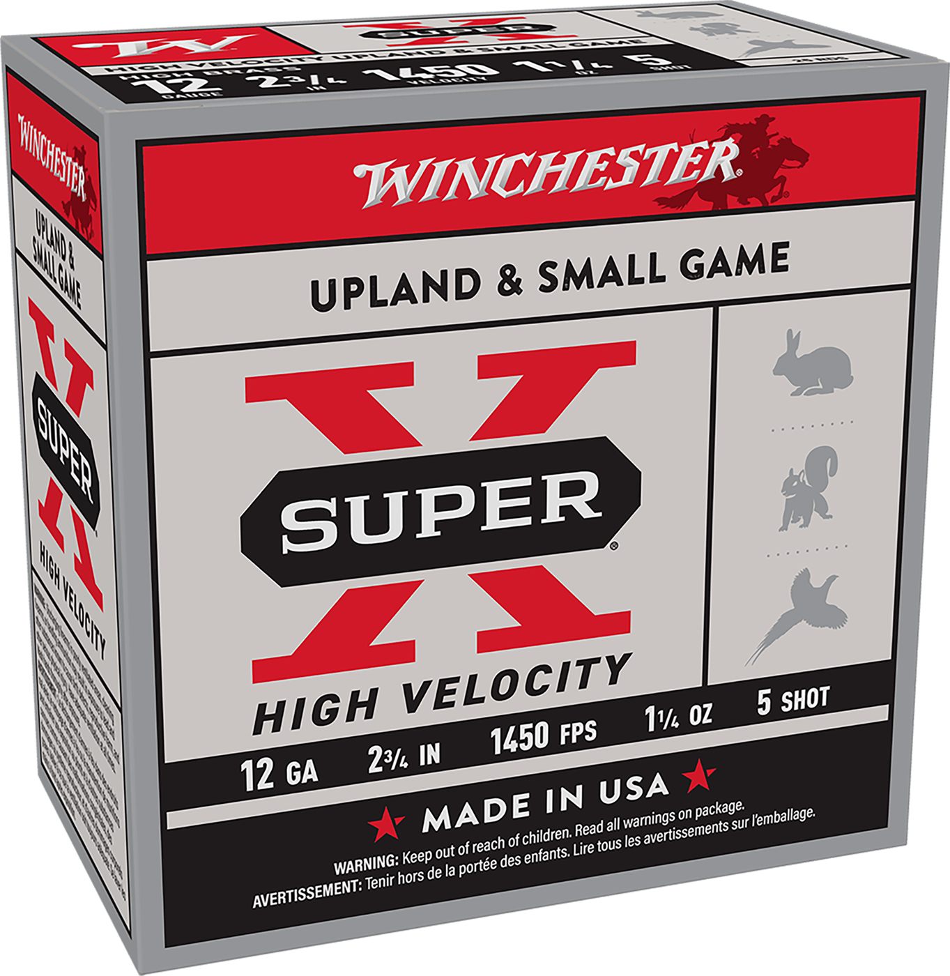 Winchester Ammunition Ammo X12HV5 Super X High Velocity 12 Gauge 2.75in 1 1