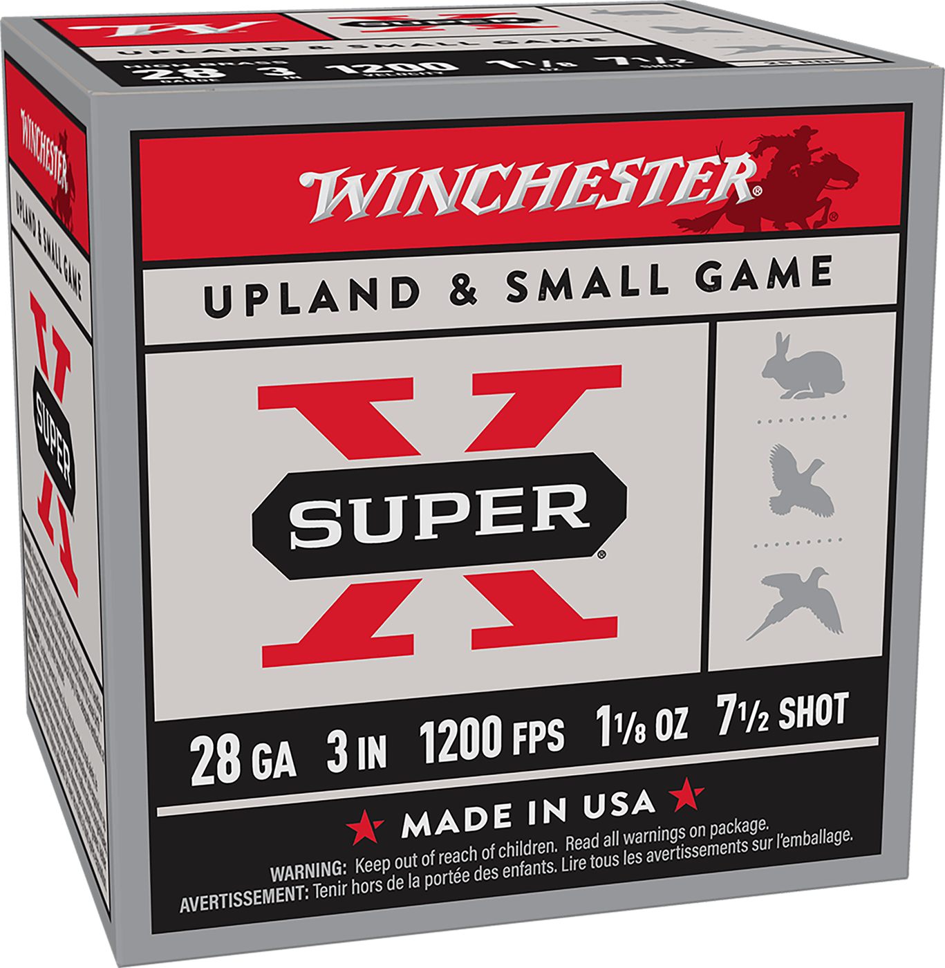 Winchester Ammunition Ammo X2837 Super X 28 Gauge 3in 1 1/8oz 7.5 Shot 25 P