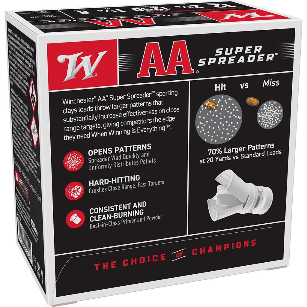 Winchester Ammunition Ammo AAS128 Super Spreader 12 Gauge 2.75in 1 1/8oz 25 view 2