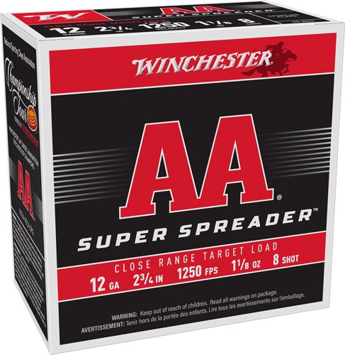 Winchester Ammunition AA 12GA 2.75in 1/8 Spreader 8 1250FPS 250RD Case
