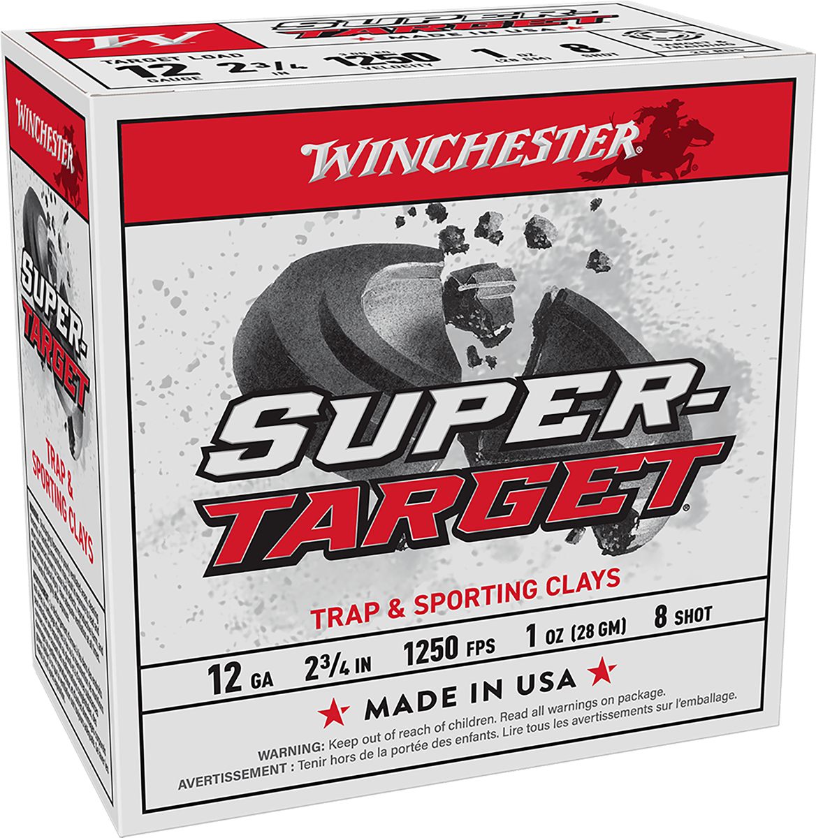 Winchester Ammunition Ammo TRGT12508 Super-Target 12 Gauge 2.75in 1oz 8 Sho