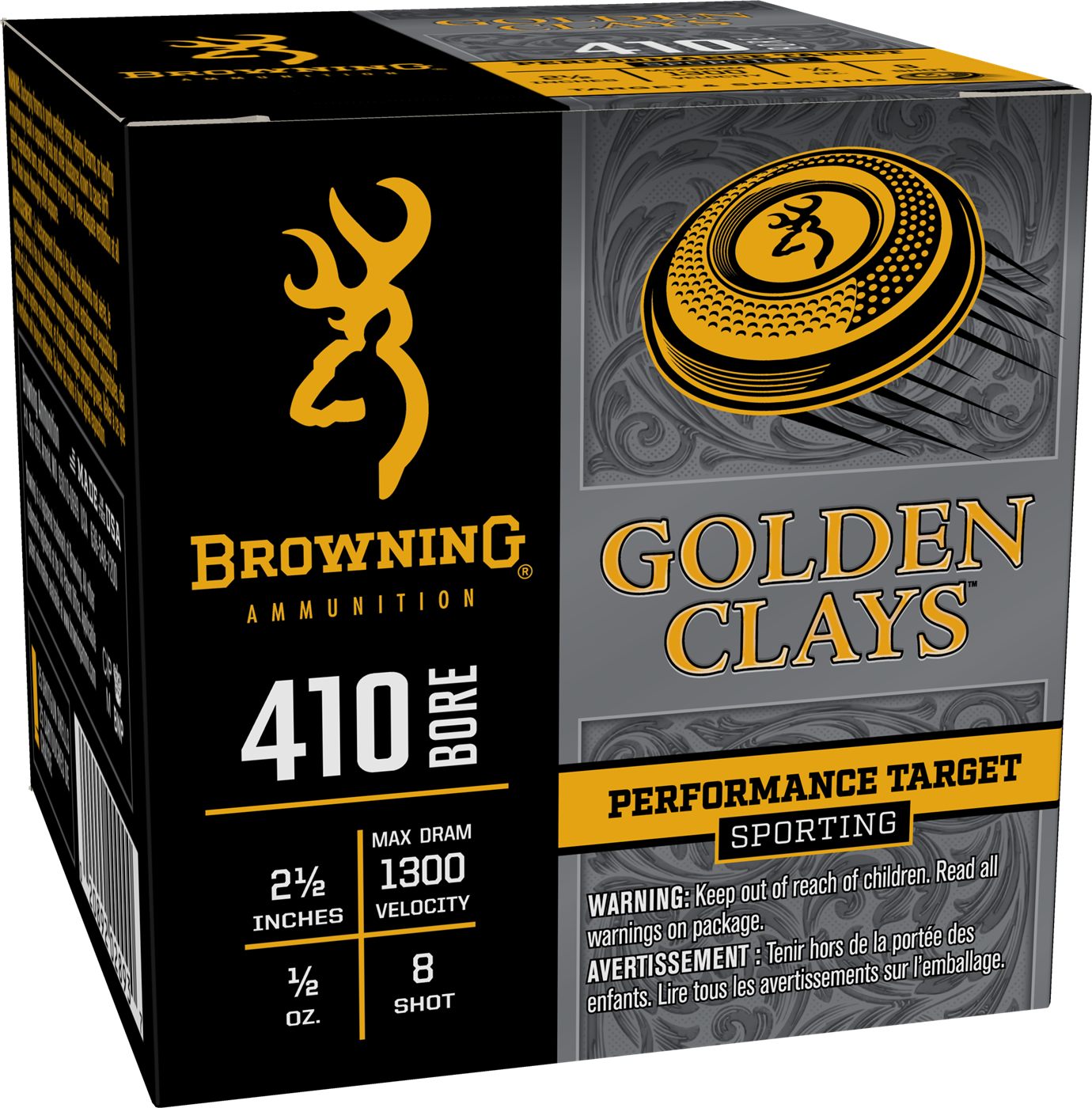 Browning Ammunition Ammo BGC418 Golden Clays 410 Bore 2.50in 1/2oz 8 Shot 2