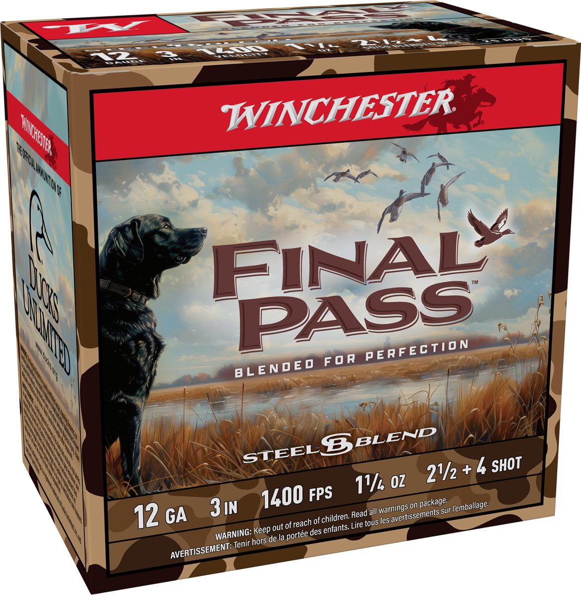 Winchester Ammunition Ammo FP123254 Final Pass 12 Gauge 3in 1 1/4oz 2.5/4 S