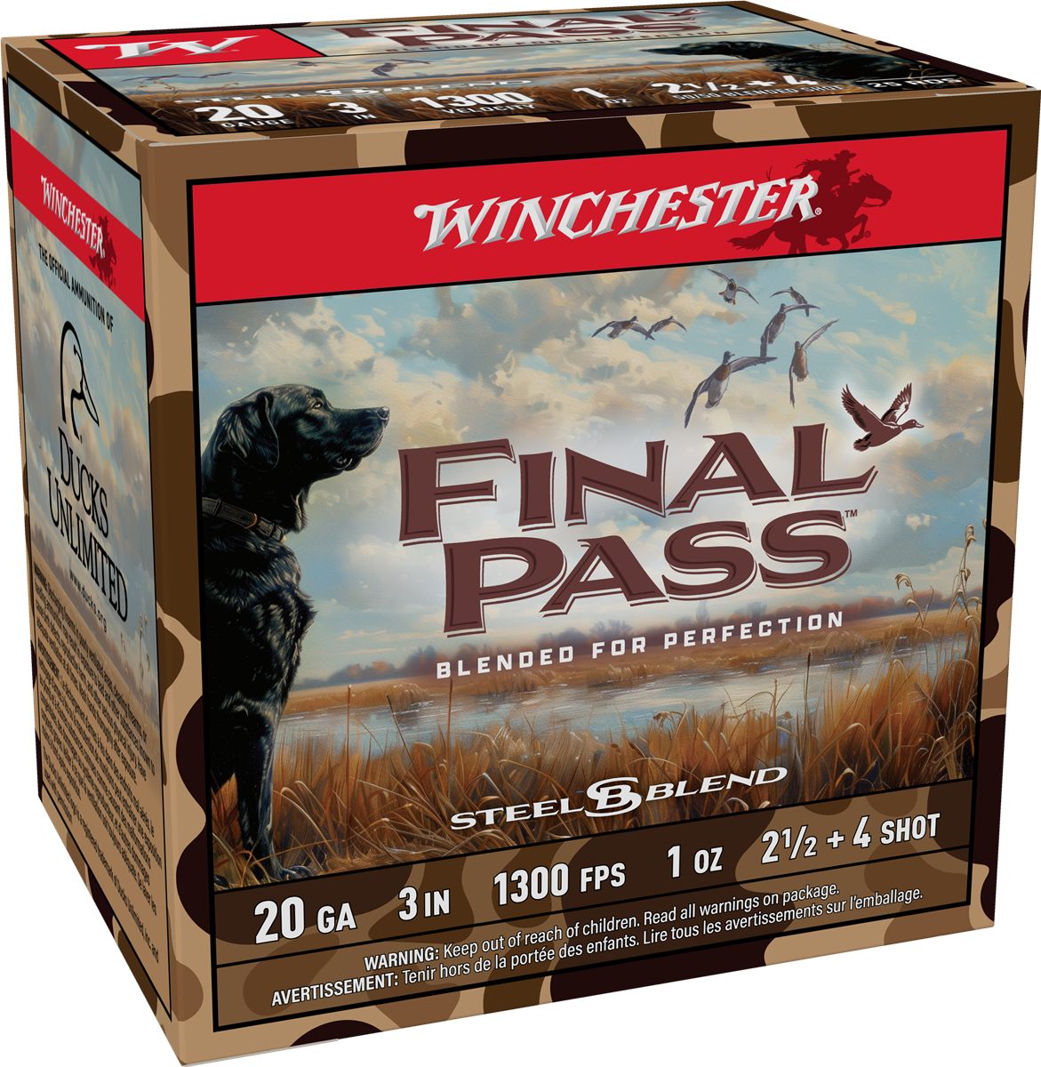 Winchester Ammo FP203254 Final Pass 20 Gauge 3in 1oz 2.5/4 Shot 25 Per Box/