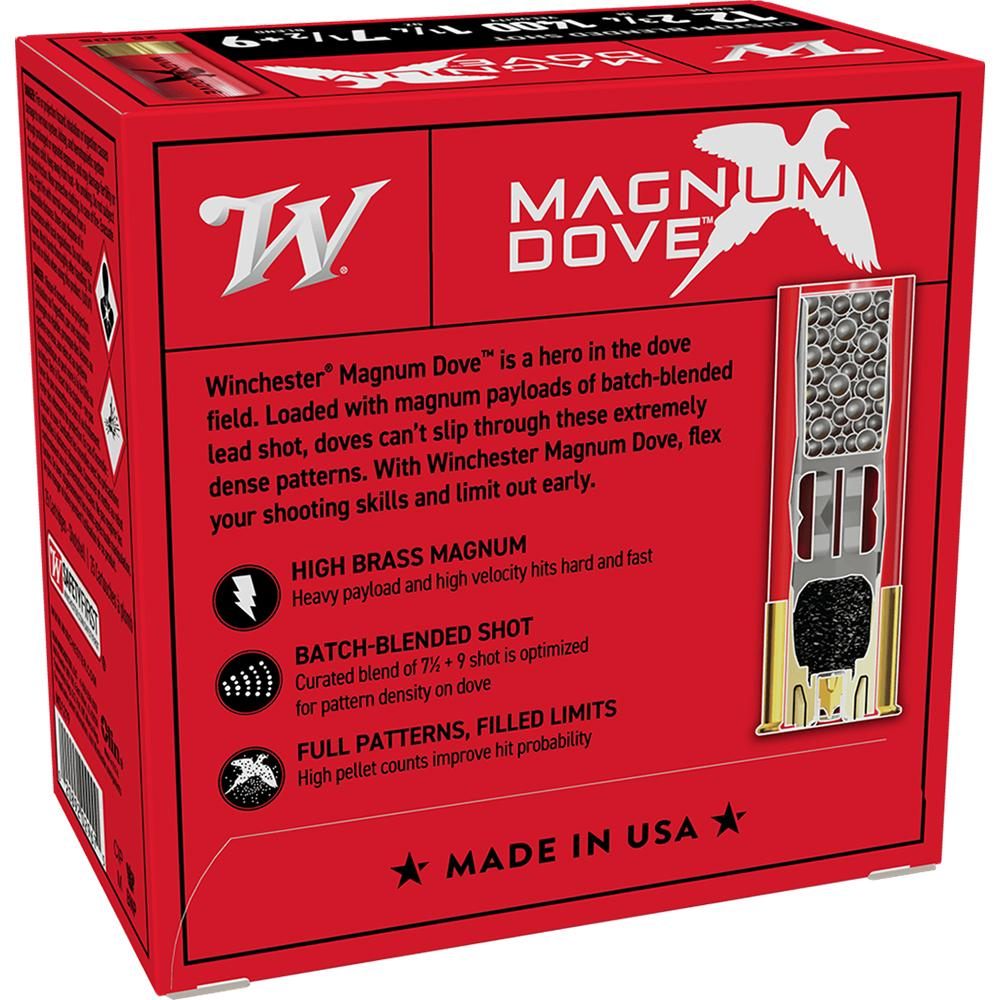 Winchester Ammunition Ammo MD1279 Magnum Dove 12 Gauge 2.75in 1 1/4oz 7.5/9 view 2