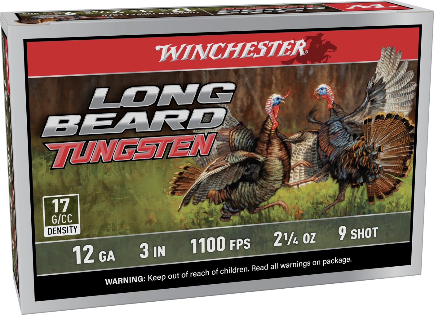 Winchester Ammunition Long Beard Tungsten Shotshell 12ga 3in 2-1/4oz 1100 f