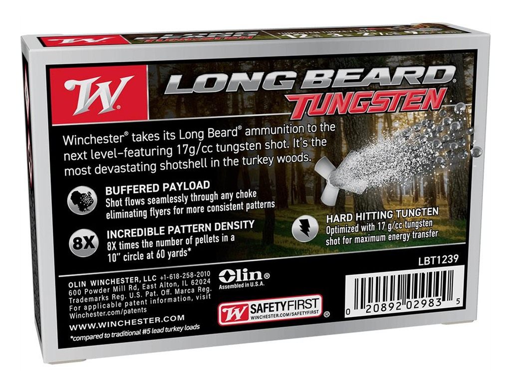 Winchester Ammunition Long Beard Tungsten Shotshell 12ga 3in 2-1/4oz 1100 f view 2