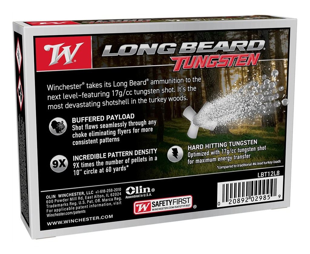 Winchester Ammunition Long Beard Tungsten Shotshell 12ga 3.5in 2-3/4oz 1100 view 2