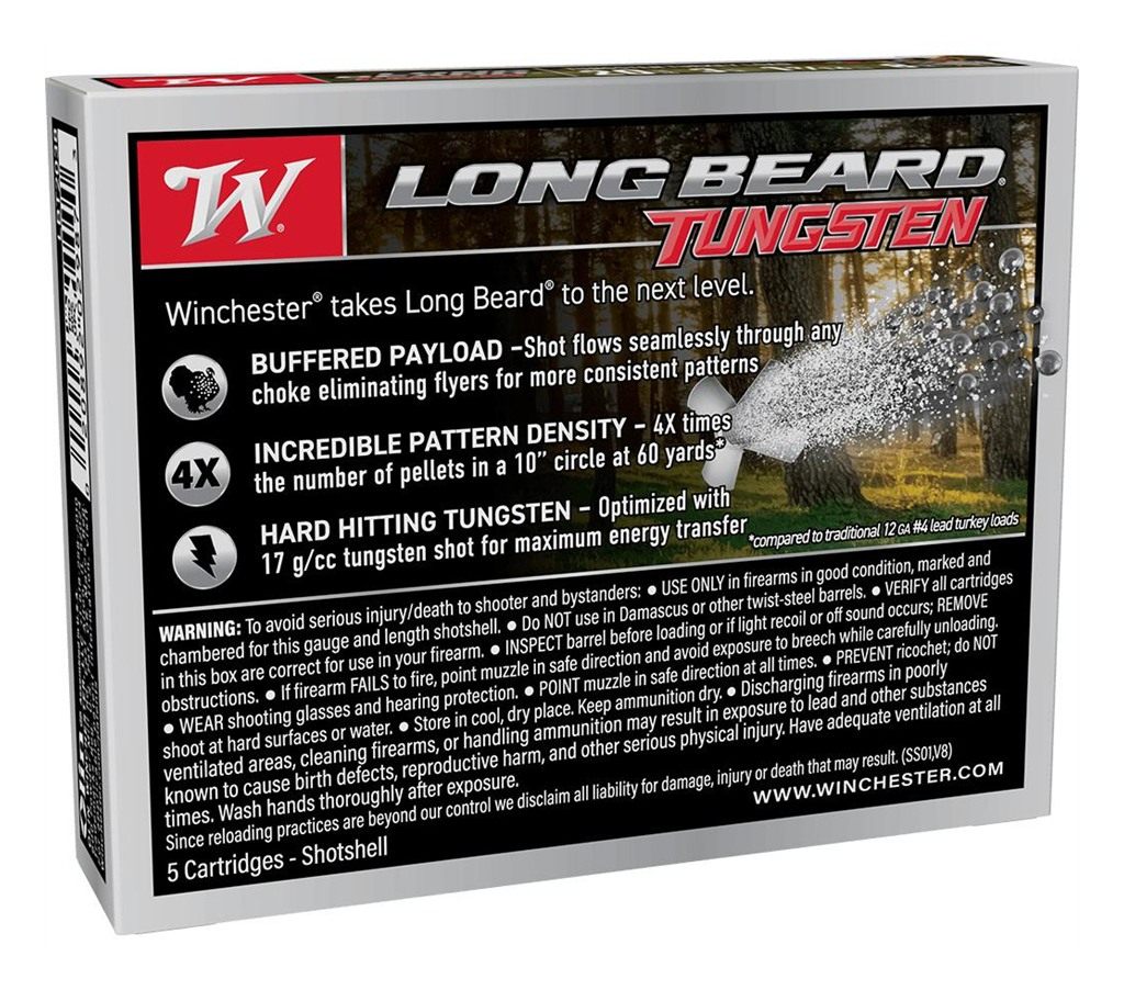 Winchester Ammunition Long Beard Tungsten Shotshell 20ga 3in 1-9/16oz 1100 view 3