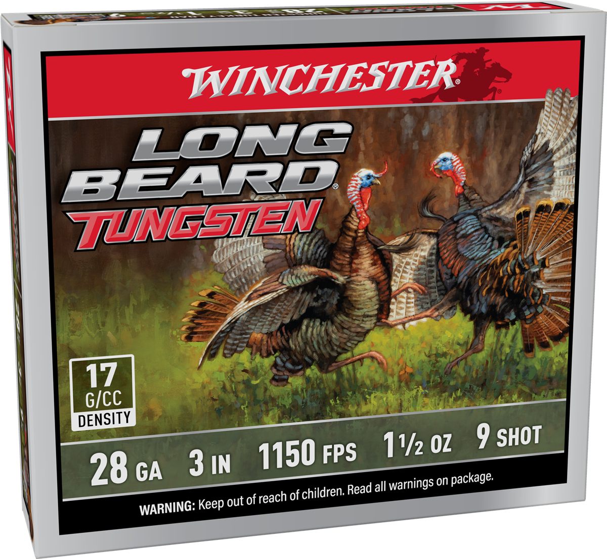 Winchester Ammunition Long Beard Tungsten Shotshell 28ga 3in 1/2oz 1150 fps