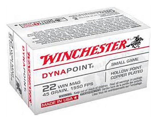 Winchester Ammunition Ammo USA22M Dynapoint 22WMR 45gr Copper Plated Hollow view 2