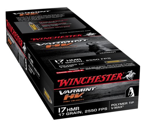 Winchester Ammunition Ammo S17HMR1 Varmint HV 17HMR 17gr Hornady V Max 50 P
