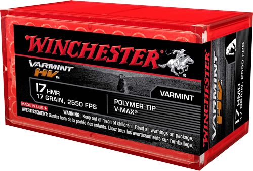 Winchester Ammunition Ammo S17HMR1 Varmint HV 17HMR 17gr Hornady V Max 50 P view 2