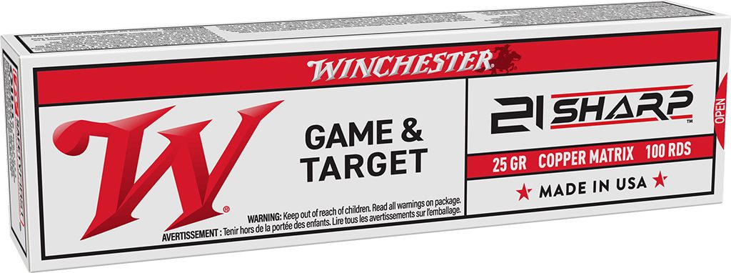 Winchester Ammunition Game Target Copper Matrix Rimfire 21 Sharp 25gr Solid view 4