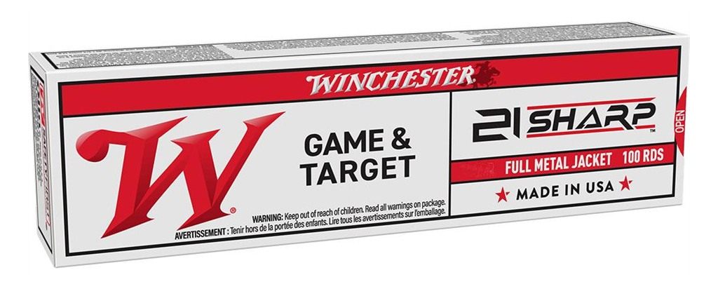 Winchester Ammunition Ammo USA21 21 Sharp 37gr Full Metal Jacket 100 Per Bo view 3