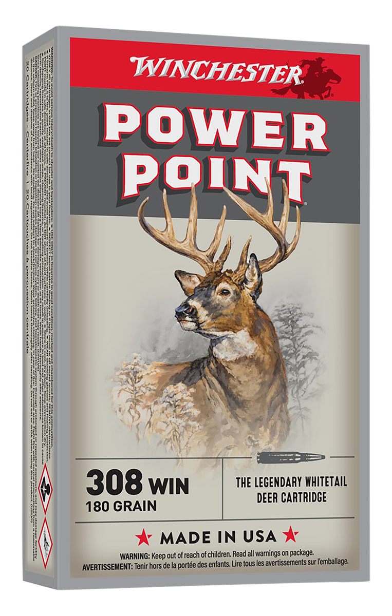 Winchester Ammunition Super-X Power Point Rifle .308 180 gr. PSP 2620 fps 2