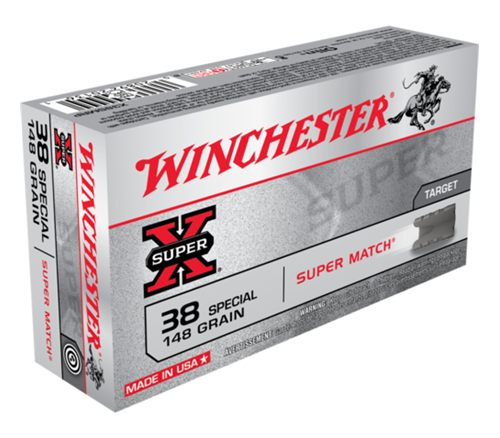 Winchester Ammunition Ammo X38SMRP Super X 38 Special 148gr Match Lead Semi