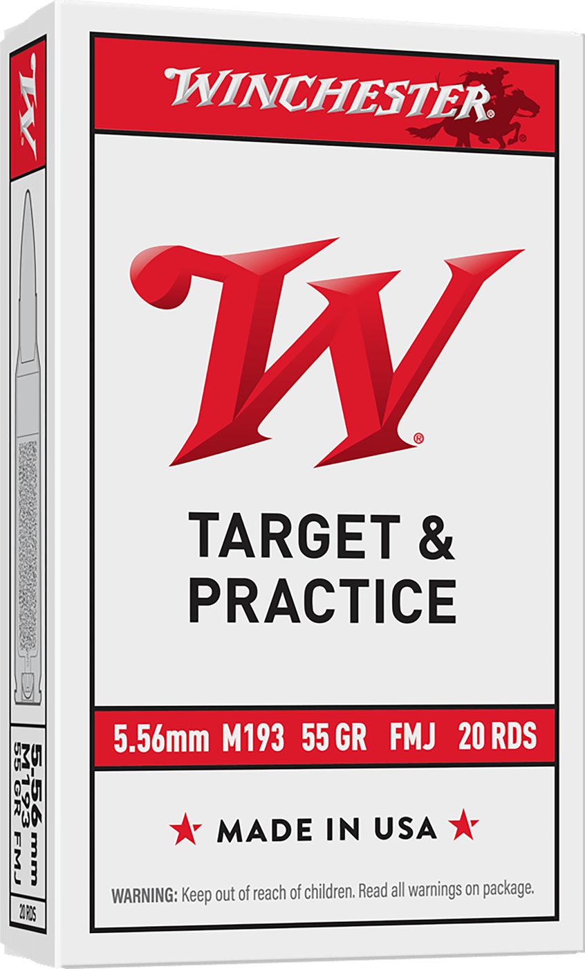 Winchester Ammo WM193K USA M193 5.56x45mmNATO 55gr Full Metal Jacket Lead C